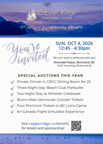 2026 Copper Ridge Annual Benefit invitation