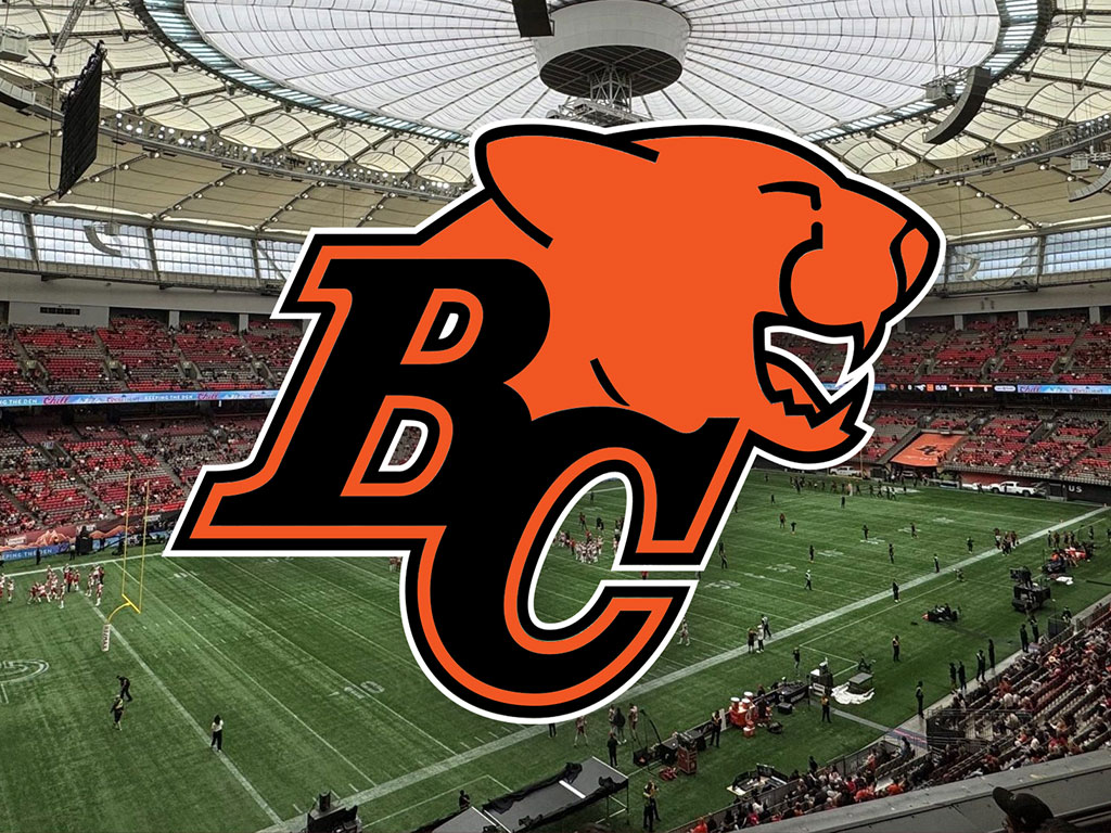 BC Lions logo over BC Place stadium