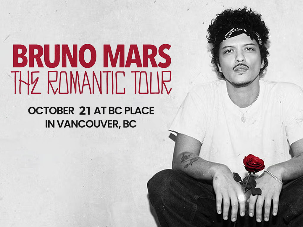 Bruno Mars promotional photo for The Romantic Tour
